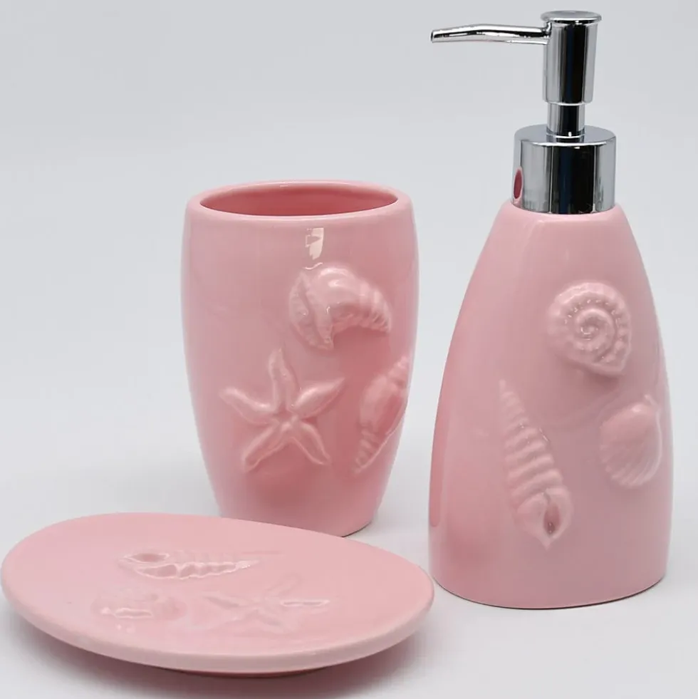 Set de salle de bain en céramique - Rose