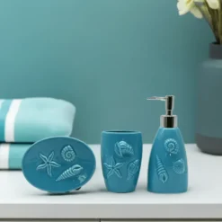 Set de salle de bain en céramique - Turquoise