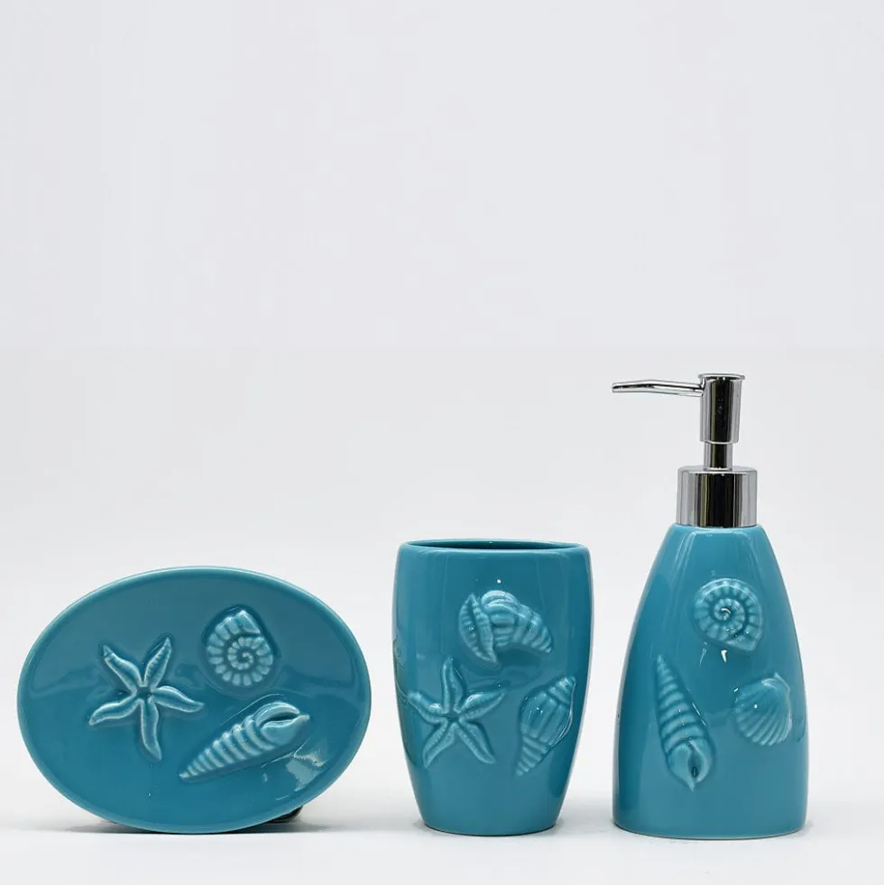 Set de salle de bain en céramique - Turquoise