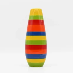 Soliflore en céramique rayé - Multicolore