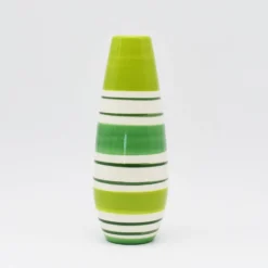 Soliflore en céramique rayé - Vert