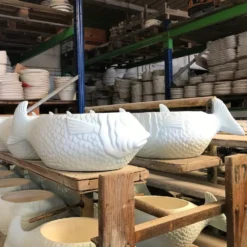 Soupière en céramique en forme de Poisson - Blanc