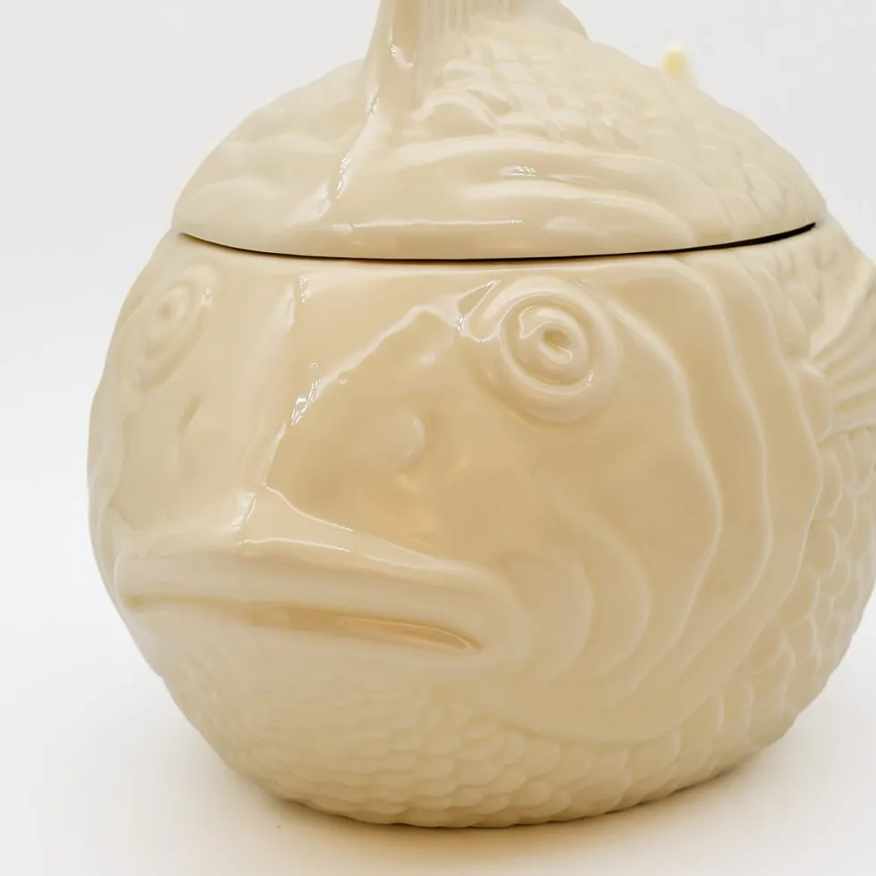 Soupière en céramique en forme de Poisson - Blanc