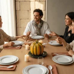 Soupière en céramique en forme de citrouille