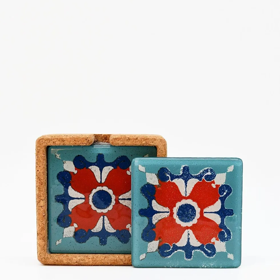 Sous-verres en verre de Marinha Grande" - 6 motifs