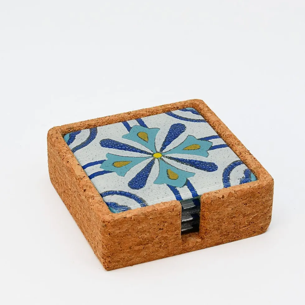 Sous-verres en verre de Marinha Grande" - 6 motifs