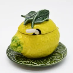 Sucrier en céramique en forme de citron
