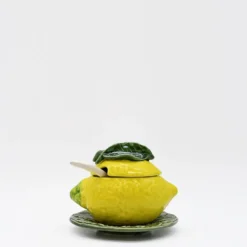 Sucrier en céramique en forme de citron