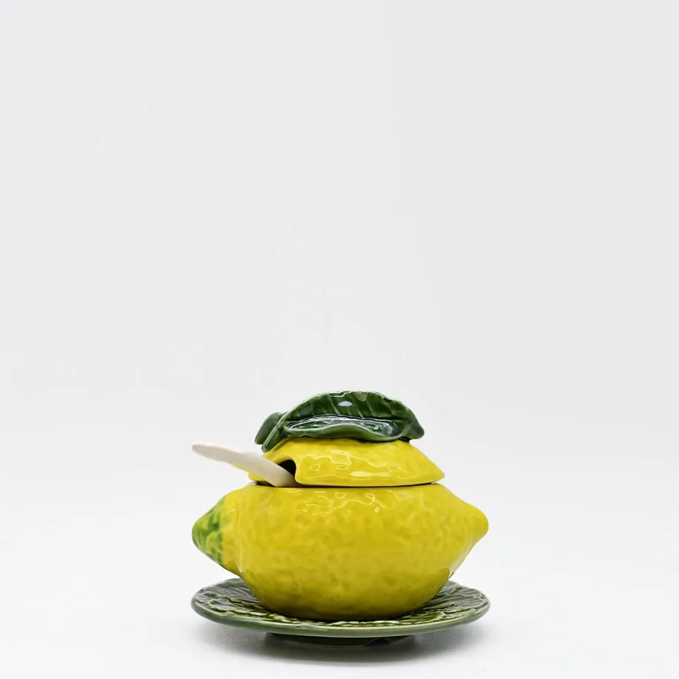 Sucrier en céramique en forme de citron