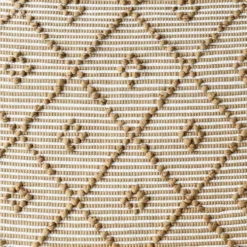 Tapis de salle de bain 100x50 - Beige & Blanc