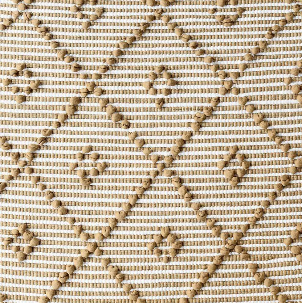 Tapis de salle de bain 100x50 - Beige & Blanc