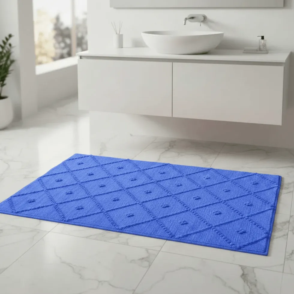 Tapis de salle de bain 100x50 - Bleu