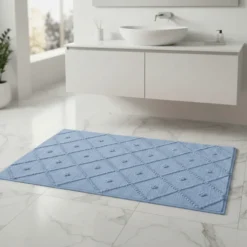 Tapis de salle de bain 100x50 - Bleu ciel