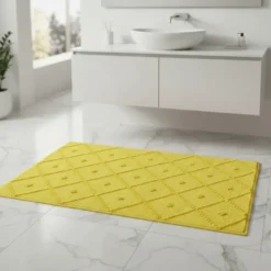 Tapis de salle de bain 100x50 - Jaune