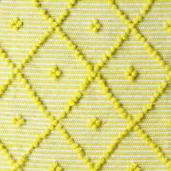 Tapis de salle de bain 100x50 - Jaune & Blanc