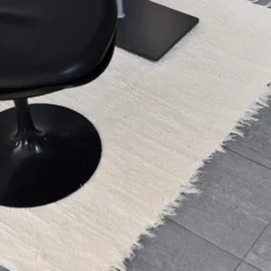 Tapis en coton Blanc écru