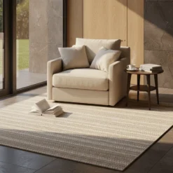Tapis en fibres mélangées - Beige