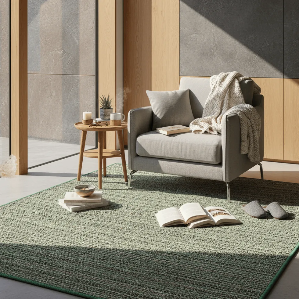 Tapis en fibres mélangées - Vert