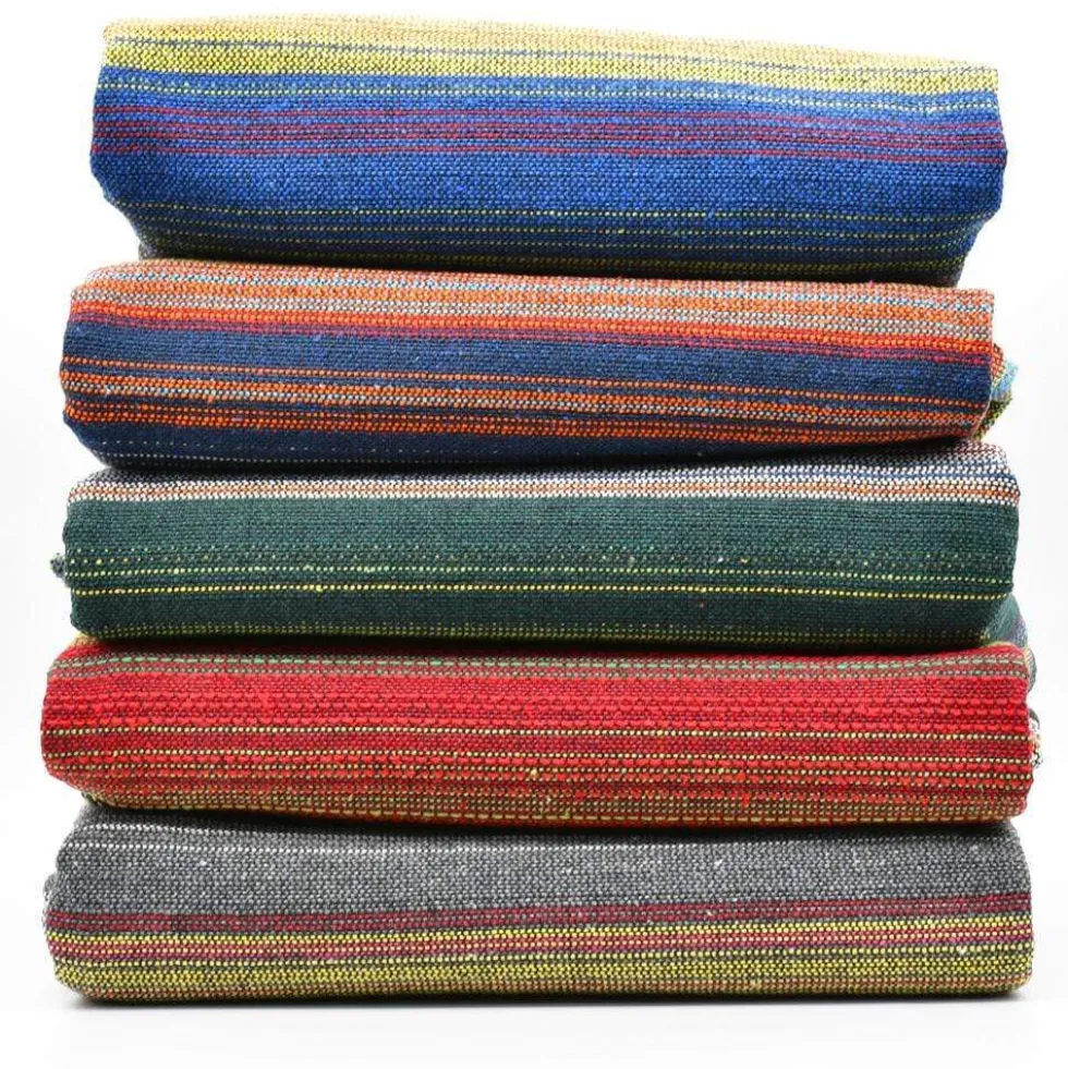 Tapis fin en coton 210x150 - Bleu dur