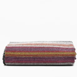 Tapis fin en coton 210x150 - Gris