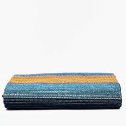 Tapis fin en coton 210x150 - Turquoise