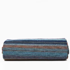 Tapis fin en coton 210x150 - Turquoise