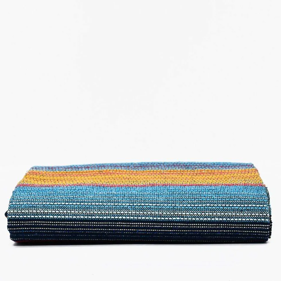 Tapis fin en coton 210x150 - Turquoise