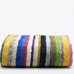 Tapis épais en coton à larges rayures