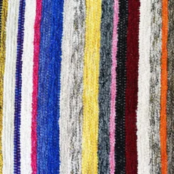 Tapis épais en coton à larges rayures