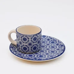 Tasse à café en céramique "Padrão" - Bleu