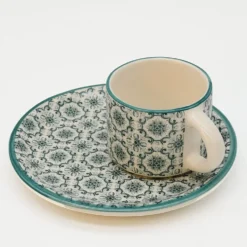 Tasse à café en céramique "Padrão" - Verte