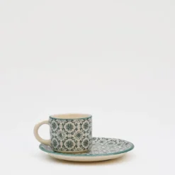Tasse à café en céramique "Padrão" - Verte