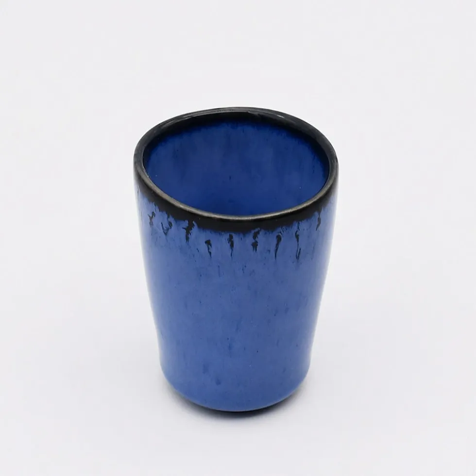 Tasse à espresso en grès "Amazonia" Bleue
