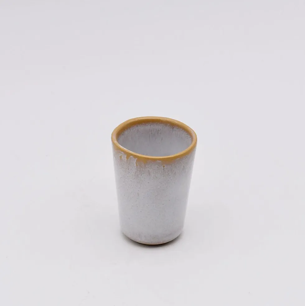 Tasse à espresso en grès "Amazonia" Blanche