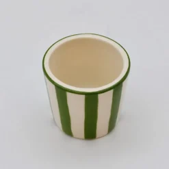 Tasse à espresso rayée "Costa Nova Mar" - Vert