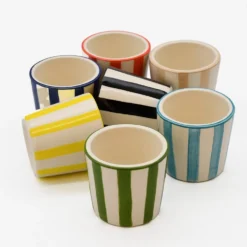 Tasse à espresso rayée