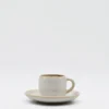 Tasse et sous tasse en grès "Eivissa" - Blanc