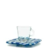 Tasse et sous tasse en verre fusionné "Azulejos"