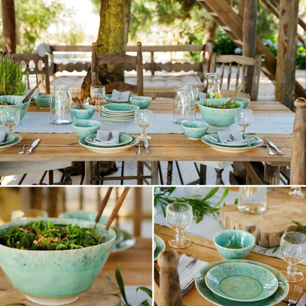 Tasse à thé et en grès "Madeira" - Verte