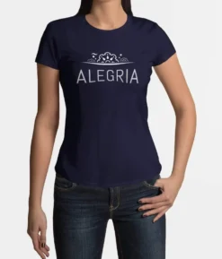 Tee-shirt femme "Alegria" - Bleu marine