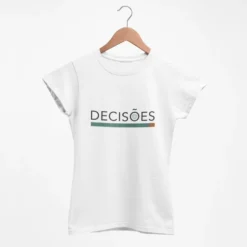 Tee-shirt femme "Decisões" - Blanc