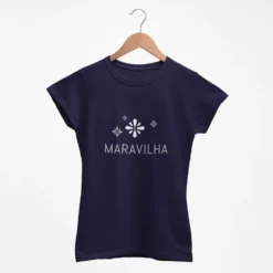 Tee-shirt femme "Maravilha" - Bleu marine