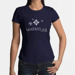 Tee-shirt femme "Maravilha" - Bleu marine