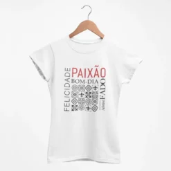 Tee-shirt femme "Paixão" - Blanc