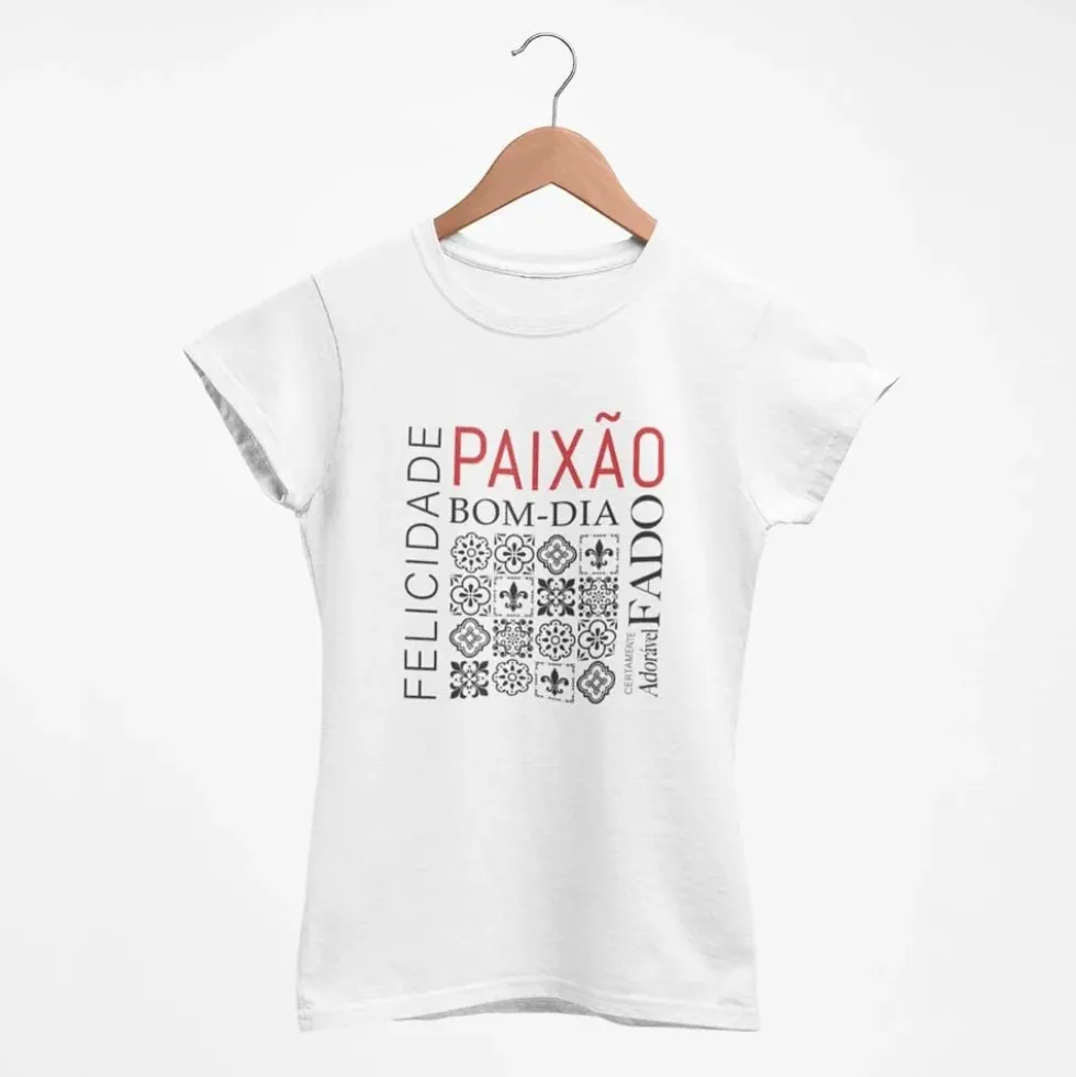 Tee-shirt femme "Paixão" - Blanc