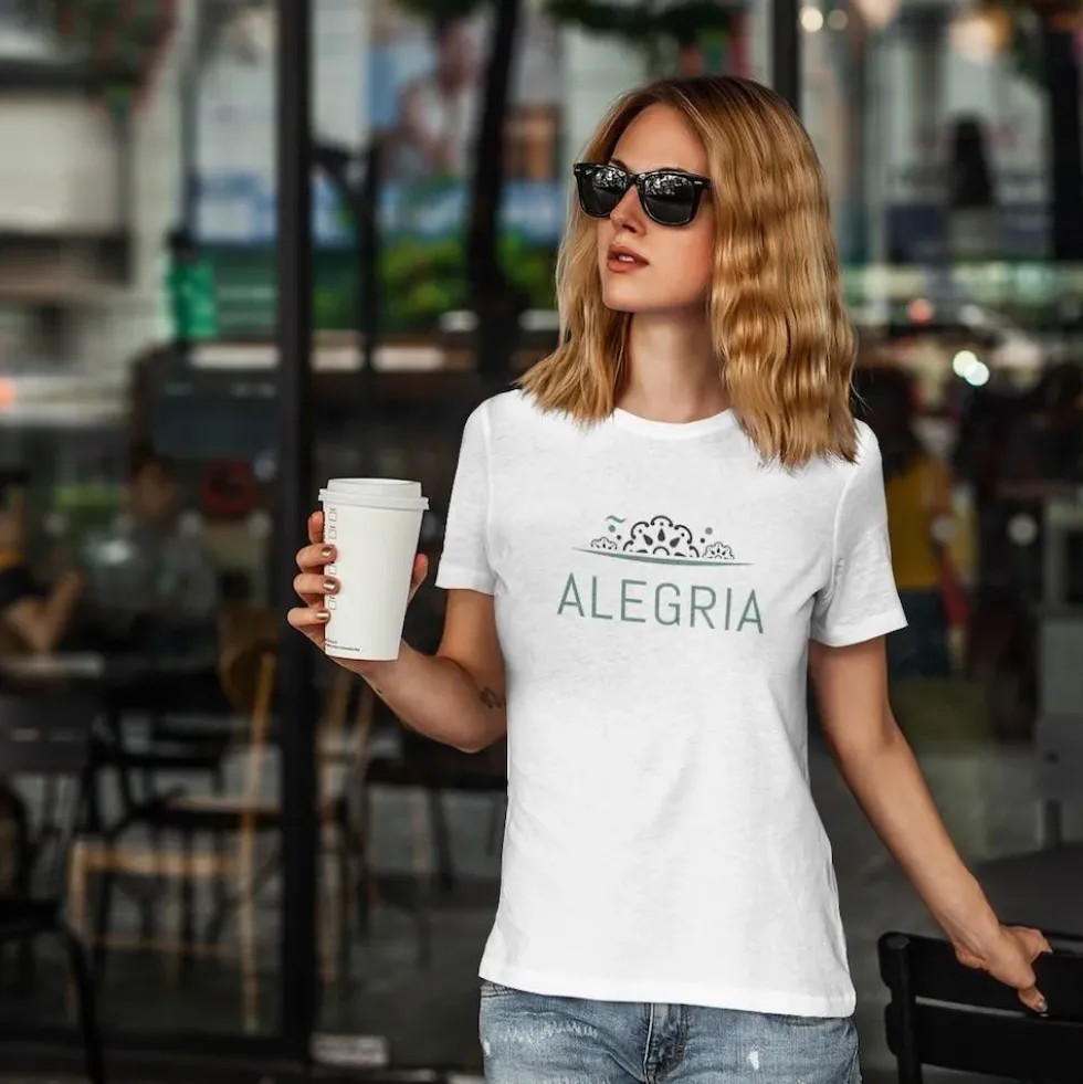 Tee-shirt unisexe "Alegria" - Blanc