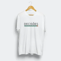 Tee-shirt unisexe "Decisões" - Blanc