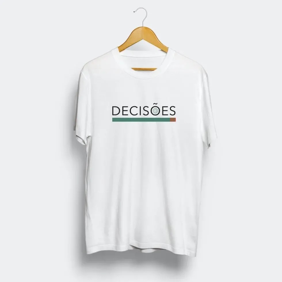Tee-shirt unisexe "Decisões" - Blanc