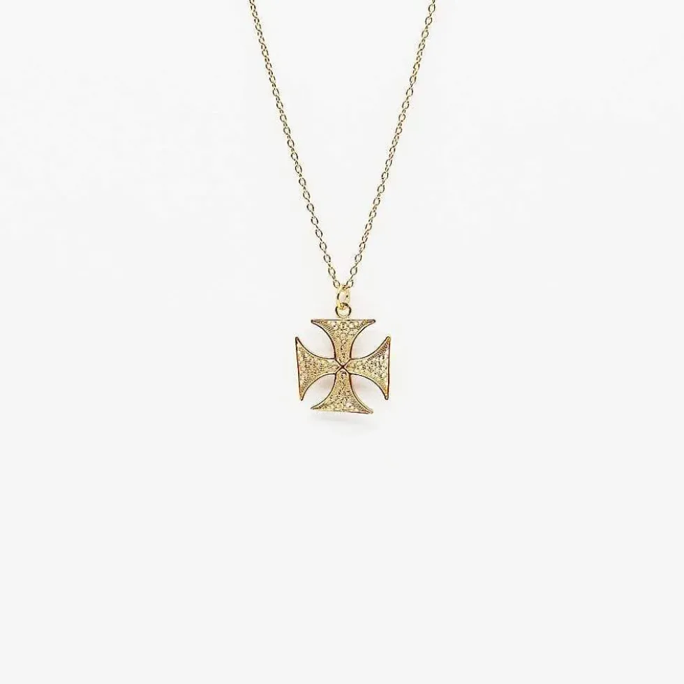 Templário I Collier en argent doré