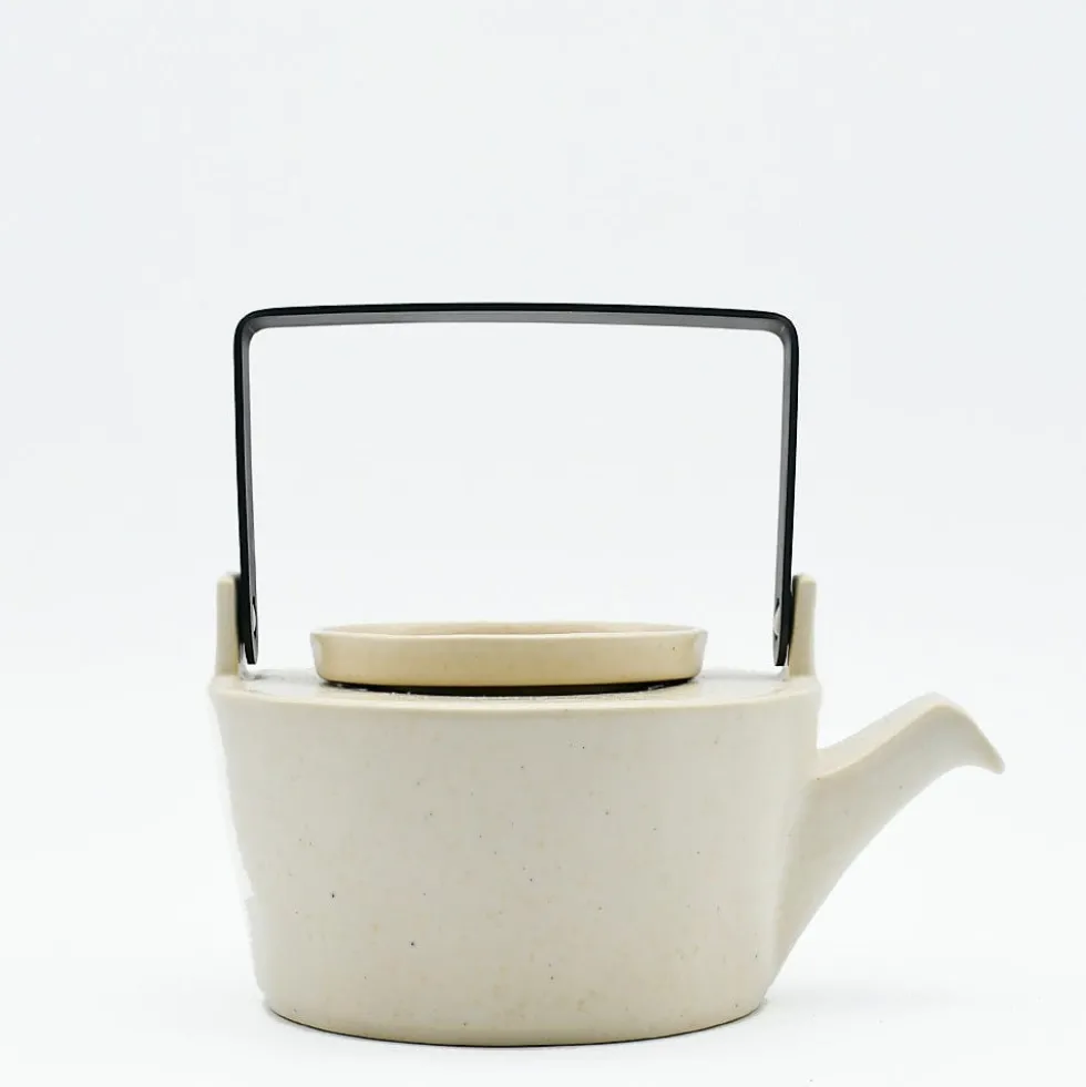 Théière en grès beige "Lagoa"